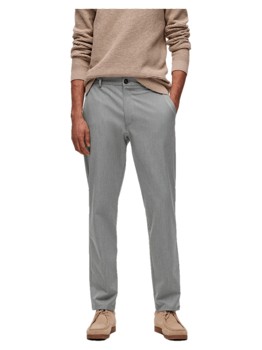 Selected Men Bukser & Jeans 16086234_darkgreymelange_33/32 - Bygholm Menswear